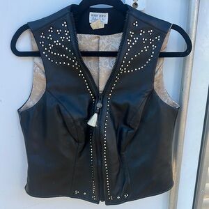 Hobby Horse Black Show Vest with Crystals M